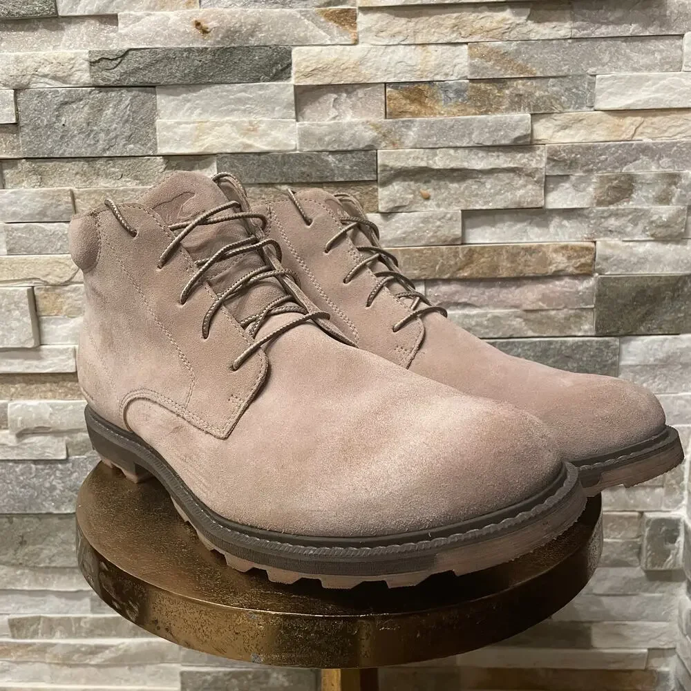 Sorel Men's 13 NM3848 Madison 2 Chukka Boots | Suede Leather, Taupe, Lug Sole